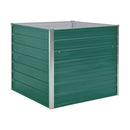 Raised Garden Bed 100X100X77 Cm Galvanised Steel Green