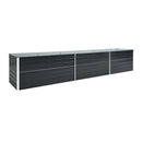 Garden Raised Bed Galvanised Steel 480X80X77 Cm Anthracite