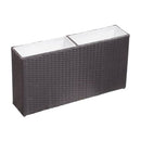Garden Raised Bed With 2 Pots 90X20X40 Cm Poly Rattan