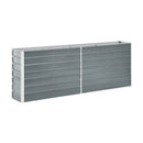 Garden Raised Bed Galvanised Steel 240X40X77 Cm