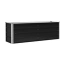 Garden Raised Bed Anthracite 160X40X45 Cm Galvanised Steel
