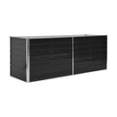 Garden Raised Bed Anthracite 240X80X77 Cm Galvanised Steel
