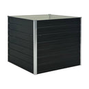 Raised Garden Bed Anthracite 100X100X77 Cm Galvanised Steel