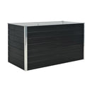 Raised Garden Bed Anthracite 160X80X77 Cm Galvanised Steel