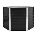 Garden Raised Bed Anthracite 129X129X77 Cm Galvanised Steel
