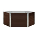 Raised Garden Bed Brown 129X129X46 Cm Galvanised Steel