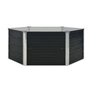 Raised Garden Bed Anthracite 129X129X45 Cm Galvanised Steel
