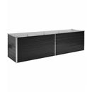 Garden Raised Bed Anthracite 320X80X77 Cm Galvanised Steel