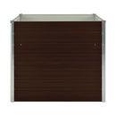 Raised Garden Bed Brown 100X100X77 Cm Galvanised Steel