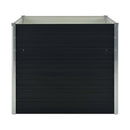 Raised Garden Bed Anthracite 100X100X77 Cm Galvanised Steel