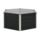 Raised Garden Bed Anthracite 129X129X45 Cm Galvanised Steel