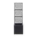 Trellis Raised Bed With 1 Pot 30X30X107 Cm Poly Rattan