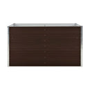 Raised Garden Bed Brown 160X80X77 Cm Galvanised Steel