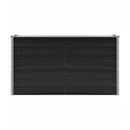 Garden Raised Bed Anthracite 160X40X77 Cm Galvanised Steel