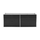 Garden Raised Bed Anthracite 240X80X77 Cm Galvanised Steel