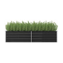 Garden Raised Bed Anthracite 240X80X45 Cm Galvanised Steel