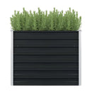 Raised Garden Bed Anthracite 100X100X77 Cm Galvanised Steel