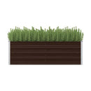Garden Raised Bed Brown 160X40X45 Cm Galvanised Steel