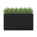 Raised Garden Bed Anthracite 160X80X77 Cm Galvanised Steel