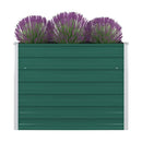 Raised Garden Bed 100X100X77 Cm Galvanised Steel Green
