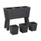 Garden Raised Bed With Legs And 3 Pots 72X25X50 Cm Poly Rattan