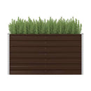 Raised Garden Bed Brown 160X80X77 Cm Galvanised Steel