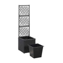 Trellis Raised Bed With 1 Pot 30X30X107 Cm Poly Rattan