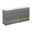 Garden Raised Bed With 2 Pots 90X20X40 Cm Poly Rattan