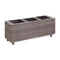 Garden Raised Bed With 3 Pots 100X30X36 Cm Poly Rattan