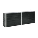 Garden Raised Bed Galvanised Steel 240X40X77 Cm