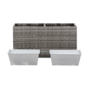 Garden Raised Bed With 2 Pots 90X20X40 Cm Poly Rattan