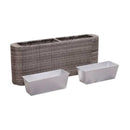 Garden Raised Bed 120X24X40 Cm Poly Rattan