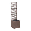 Trellis Raised Bed With 1 Pot 30X30X107 Cm Poly Rattan