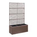 Trellis Raised Bed With 3 Pots 83X30X130 Cm Poly Rattan