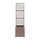 Trellis Raised Bed With 1 Pot 30X30X107 Cm Poly Rattan