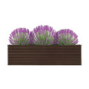 Raised Garden Bed 320X40X77 Cm Galvanised Steel