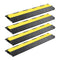 Cable Protector Ramps 4 Pcs 2 Channels Rubber
