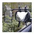 2Pcs Towing Mirrors Pair Clip On Multi Fit Clamp On Towing Caravan