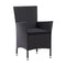 7 Piece Outdoor Dining Set Pe Rattan Weather Resistant Black