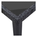 7 Piece Outdoor Dining Set Pe Rattan Weather Resistant Black