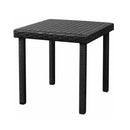 Sun Lounger With Cushion And Table Poly Weather Resistant Pe Rattan