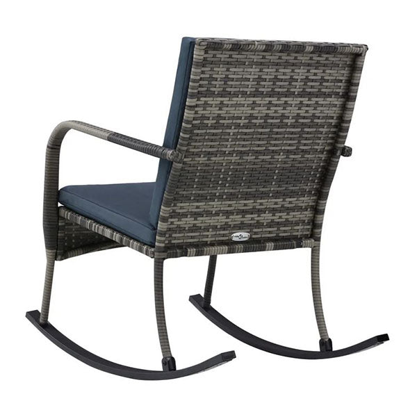 Garden Rocking Chair Poly Rattan Anthracite