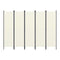 5 Panel Room Divider Cream White 250X180 Cm