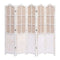 5 Panel Room Divider White 175X165 Cm Fabric