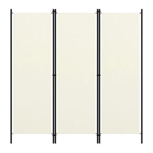 3 Panel Room Divider Cream White 150X180 Cm