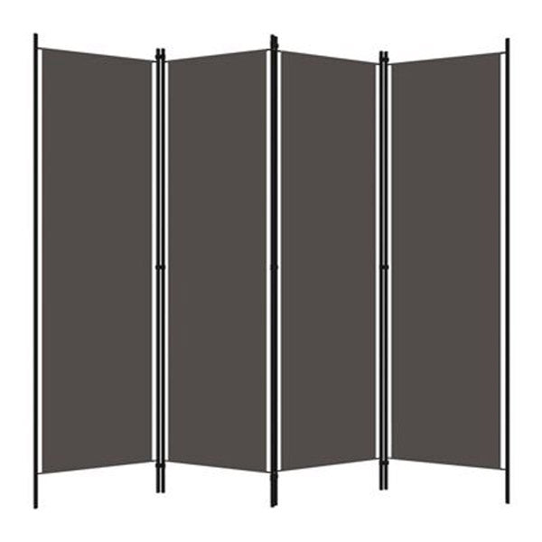 4 Panel Room Divider Anthracite 200X180 Cm
