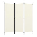 3 Panel Room Divider Cream White 150X180 Cm