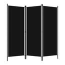 3 Panel Room Divider Black 150X180 Cm