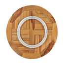 Rotating Table Disk Solid Teak Wood