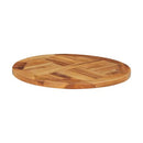 Rotating Table Disk Solid Teak Wood